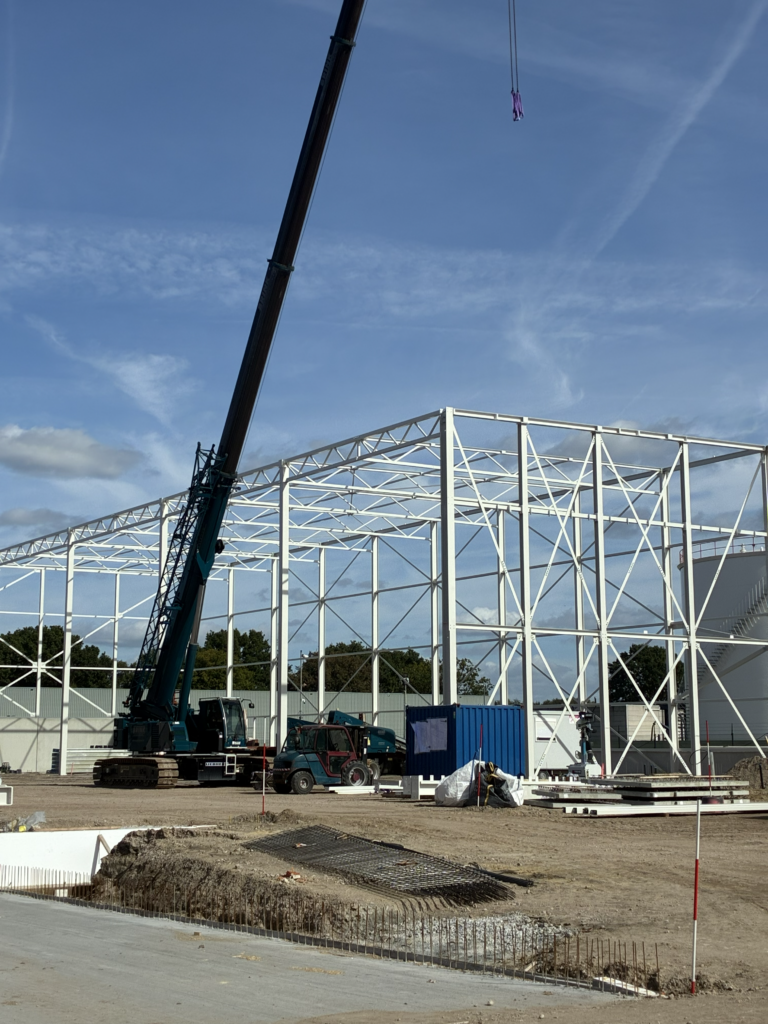 Steel structure installed at TLB11